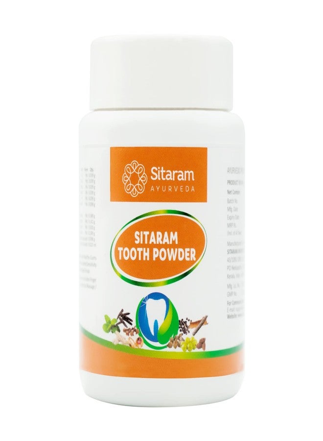 Sitaram Ayurveda Ayurvedic Tooth Powder 50gms | Teeth Whitening | Freshens Breath, Removes Stains, Herbal for Oral Health - Image 1